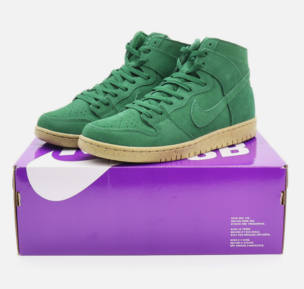 Nike Dunk High Green Suede